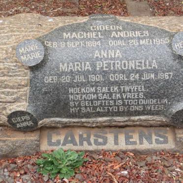 CARSTENS Gideon Machiel Andries 1894-1955 &amp; Anna Maria Petronella 1901-1967