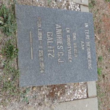 CALITZ Andries C.J. 1891-1944