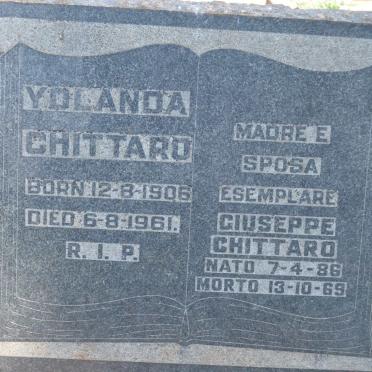CHITTARO Giuseppe 1886-1969 :: CHITTARO Yolanda 1906-1961
