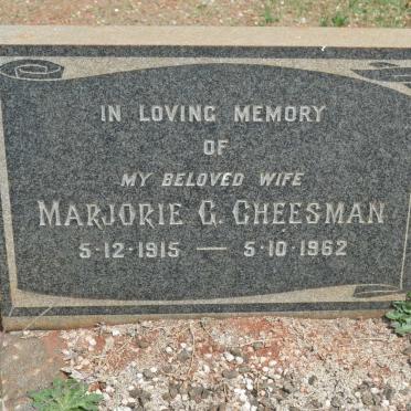 CHEESMAN Marjorie G. 1915-1962