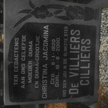CILLIERS Christina Jacomina, DE VILLIERS 1920-2000
