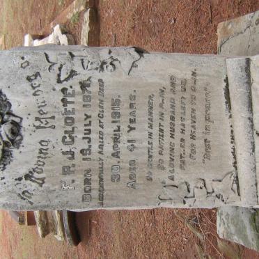 CLOETE F.P.J. 1874-1915