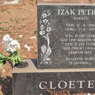 CLOETE Izak Petrus 1940-2000