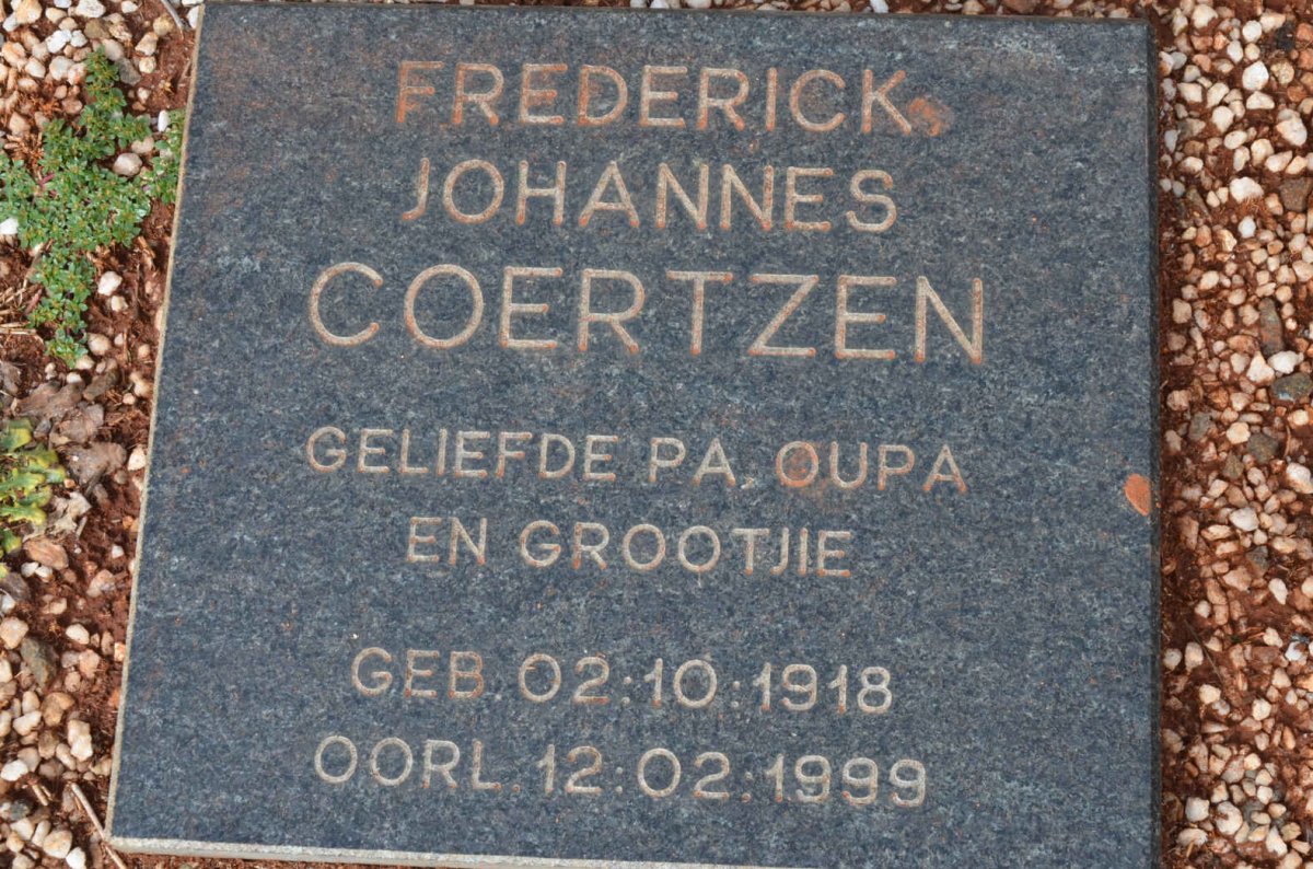 COERTZEN Frederick Johannes 1918-1999