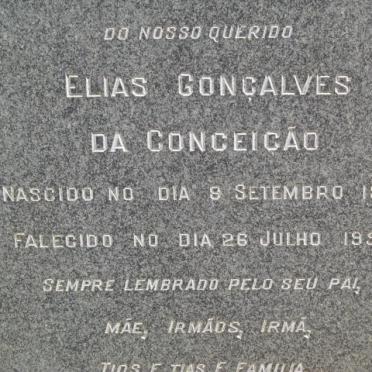 CONCEICÃO Elias Goncalves, da 1938-1958