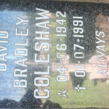 COLESHAW David Bradley 1942-1991