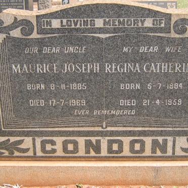 CONDON Maurice Joseph 1885-1969 &amp; Regina Catherine 1884-1959