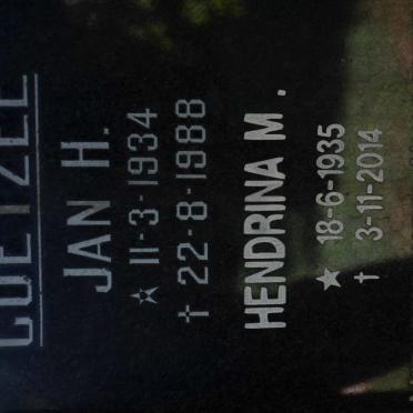COETZEE Jan H. 1934-1988 &amp; Hendrina M. 1935-2014
