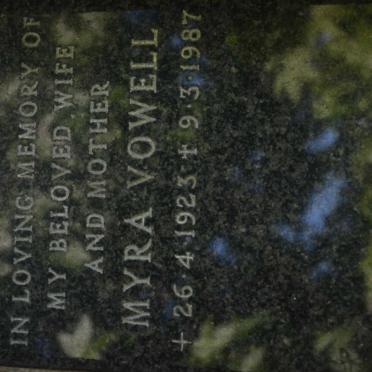 COLLIER Myra Vowell 1923-1987