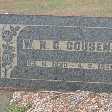 COUSENS W.R.G. 1880-1921