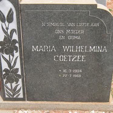 COETZEE Maria Wilhelmina 1904-1968