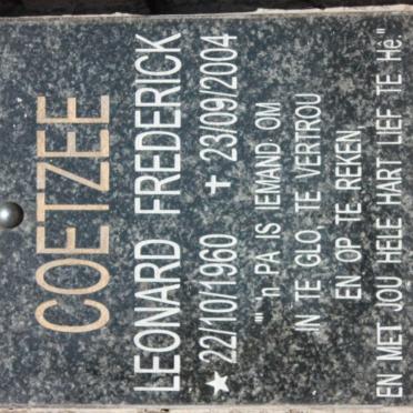 COETZEE Leonard Frederick 1960-2004