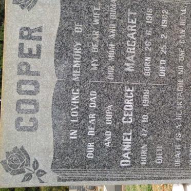 COOPER Daniel George 1908- &amp; Margaret 1916-1982