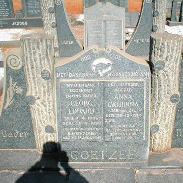 COETZEE Georg Eduard 1905-1958 &amp; Anna Cathrina VAN ZYL 1914-