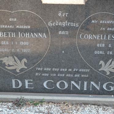 CONING Cornelles Hendrik 1894-1955 &amp; Elizabeth Johanna 1900-1972