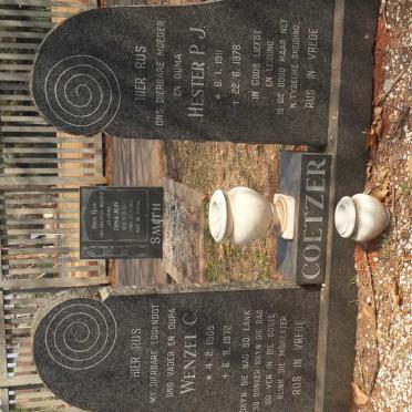 COETZER Wenzel C. 1905-1972 &amp; Hester P.J. 1911-1978