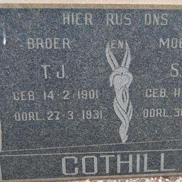COTHILL S.S. 1879-1941 :: COTHILL T.J. 1901-1931