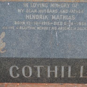 COTHILL Hendrik Mathias 1915-1958