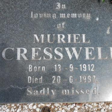 CRESSWELL Muriel 1912-1997