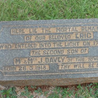 DAVEY Eric 1918-1930