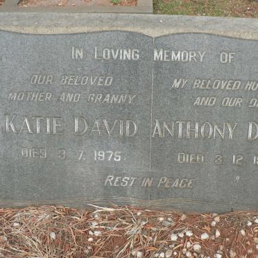 DAVID Anthony -1964 &amp; Katie -1975
