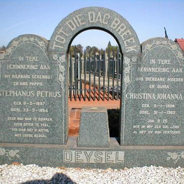 DEYSEL Stephanus Petrus 1897-1954 &amp; Christina Johanna M. 1904-1982