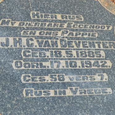 DEVENTER J.H.C., van 1885-1942