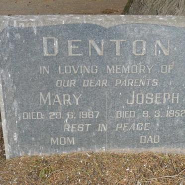 DENTON Joseph -1952 &amp; Mary -1967