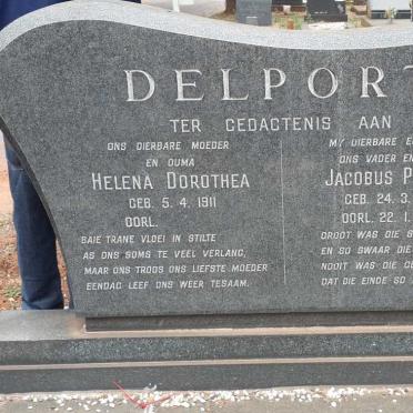 DELPORT Jacobus Petrus 1910-1968 &amp; Helena Dorothea 1911-