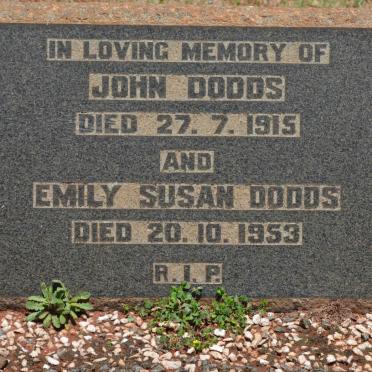 DODDS John -1915 &amp; Emily Susan -1953