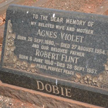 DOBIE Robert Flint 1880-1957 &amp; Agnes Violet 1880-1954