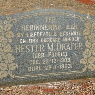 DRAPER Hester M. nee FOURIE 1903-1963