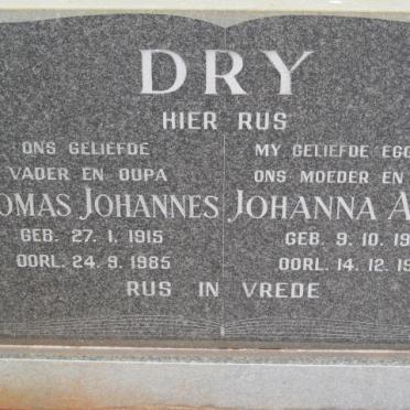 DRY Thomas Johannes 1915-1985 &amp; Johanna Alida 1914-1981