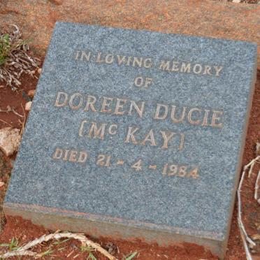 DUCIE Doreen nee Mc KAY -1984