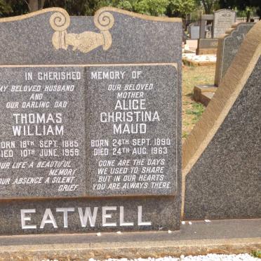 EATWELL Thomas William 1885-1959 &amp; Alice Christina Maud 1890-1963