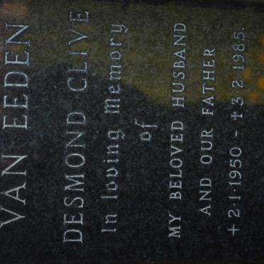 EEDEN Desmond Clive, van 1950-1985