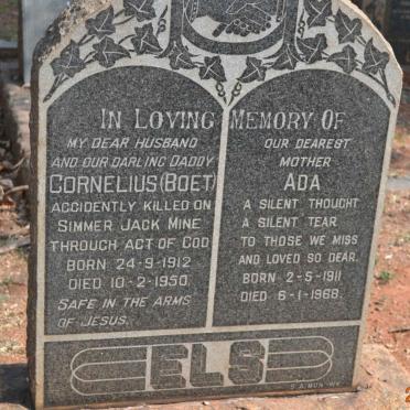 ELS Cornelius 1912-1950 &amp; Ada 1911-1968