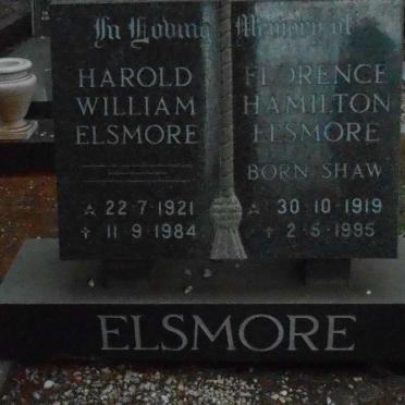 ELSMORE Harold William 1921-1984 &amp; Florence Hamilton SHAW 1919-1995