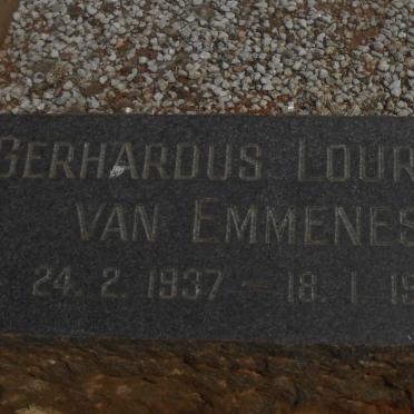 EMMENES Gerhardus Lourens, van 1937-1956