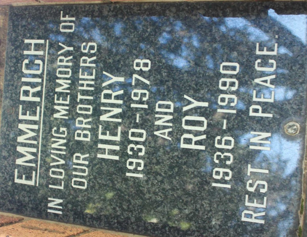 EMMERICH Henry 1930-1978 &amp; Roy 1936-1990