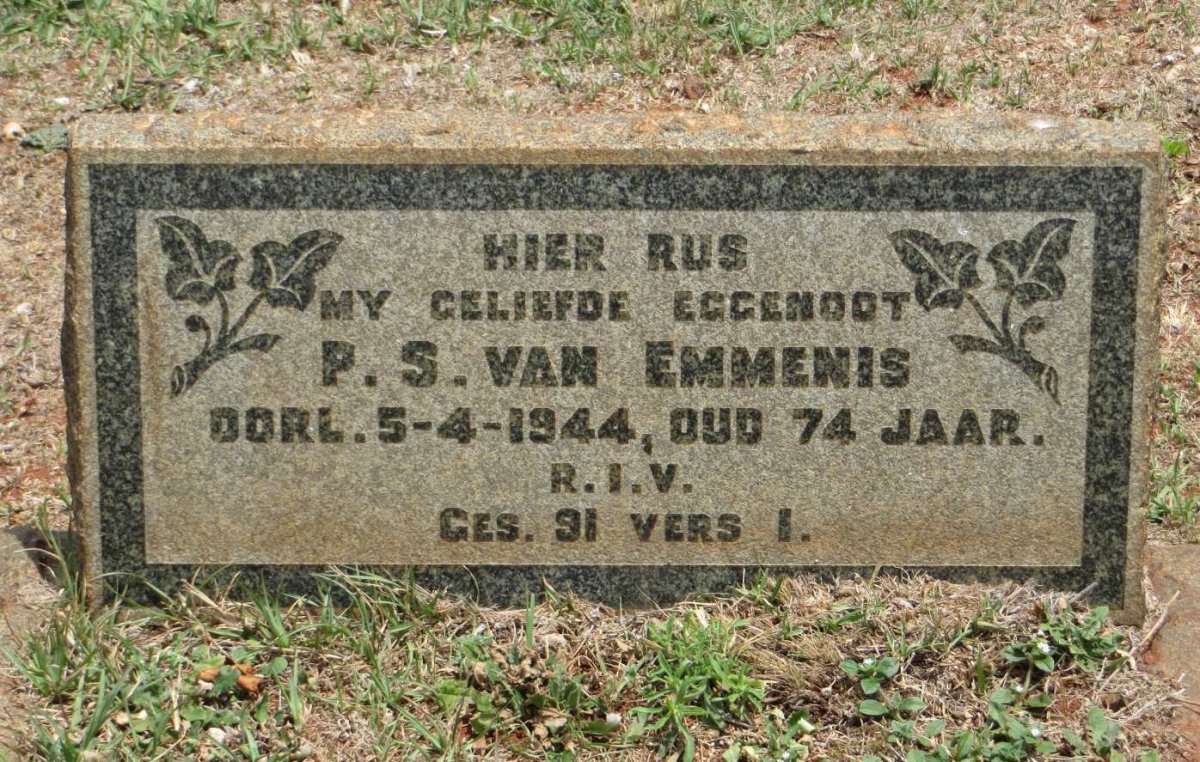 EMMENIS P.S., van -1944