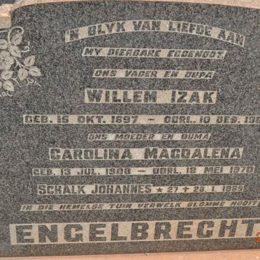 ENGELBRECHT Willem Izak 1897-1960 &amp; Carolina Magdalena 1908-1970 :: ENGELBRECHT Schalk Johannes -1969