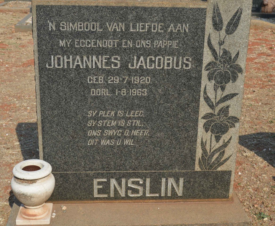 ENSLIN Johannes Jacobus 1920-1963