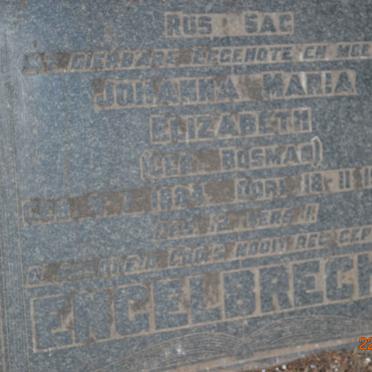 ENGELBRECHT Johanna Maria Elizabeth nee BOSMAN 1884-1949
