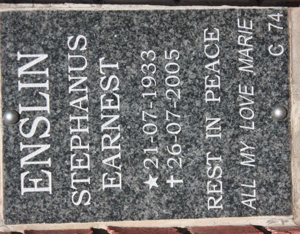 ENSLIN Stephanus Earnest 1933-2005