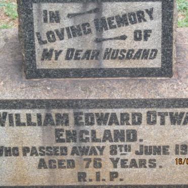 ENGLAND William Edward Otway -1933