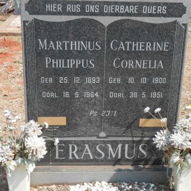 ERASMUS Marthinus Philippus 1893-1964 &amp; Catherine Cornelia 1900-1951