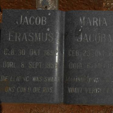ERASMUS Jacob 1892-1959 &amp; Maria Jacoba 190?-19??