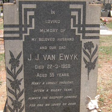 EWYK J.J., van -1958