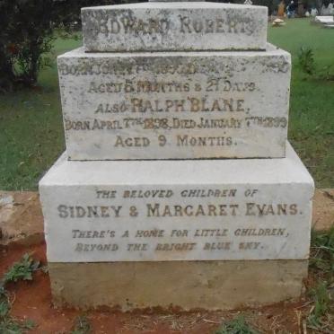 EVANS Edward Robert -189? :: EVANS Ralph Blane 1898-1899